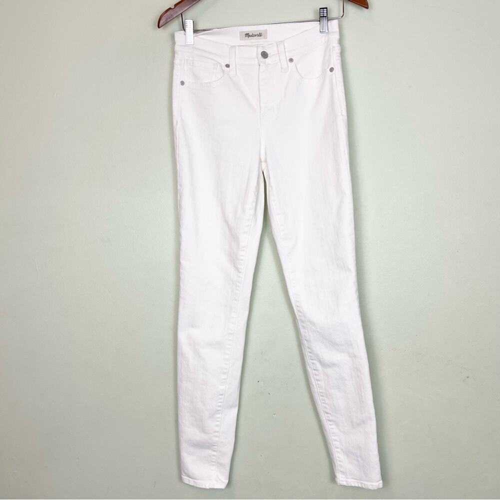 Madewell Tall 9” High Riser Skinny Jeans in White woman's size 26T